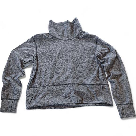 Lululemon Ready to Rulu Fleece Pullover Sweatshirt Cowl Neck Heathered Gray 8 - Picture 1 of 8